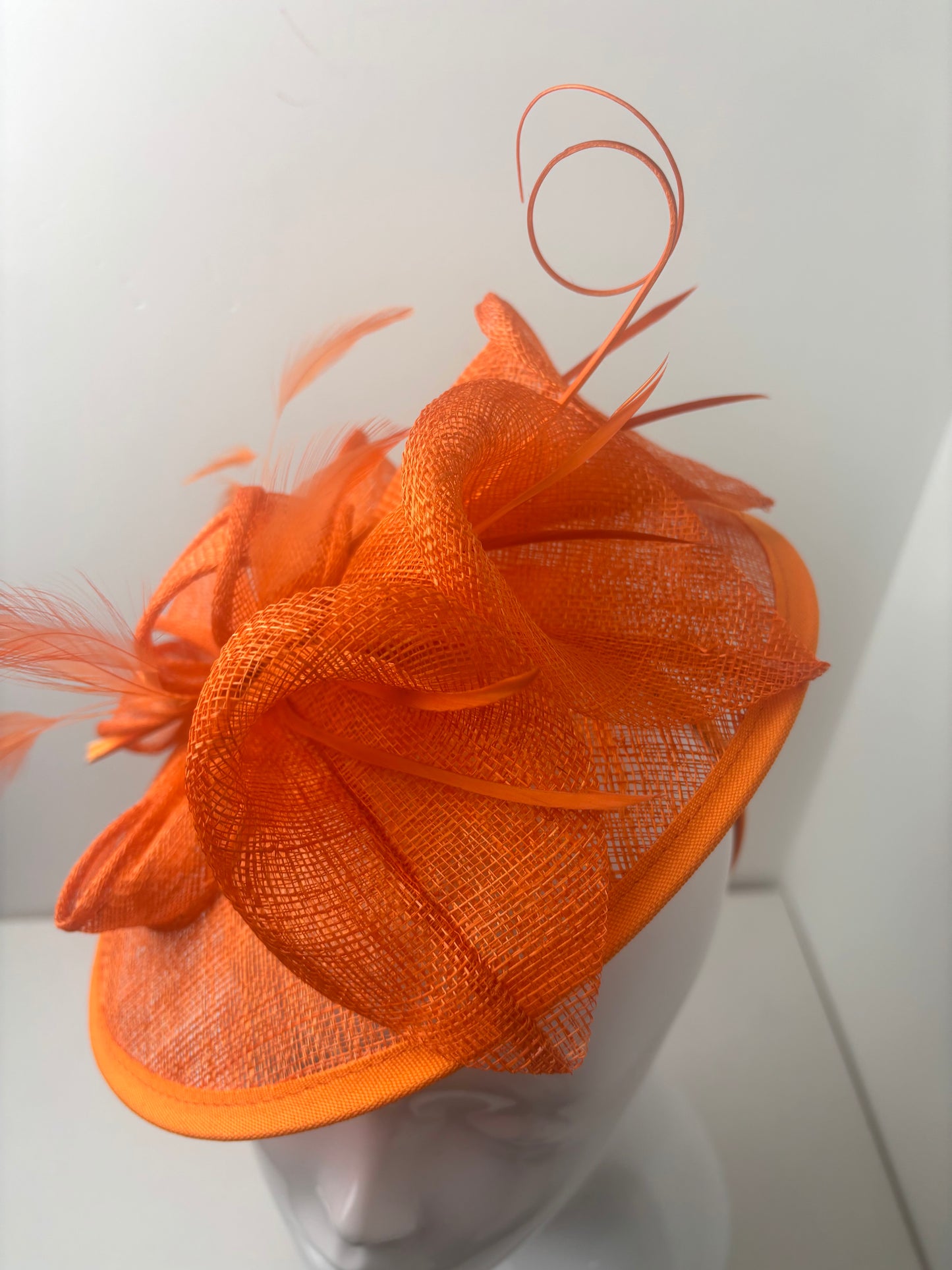 Bright Orange Lily Hatinator Ladies Fascinators