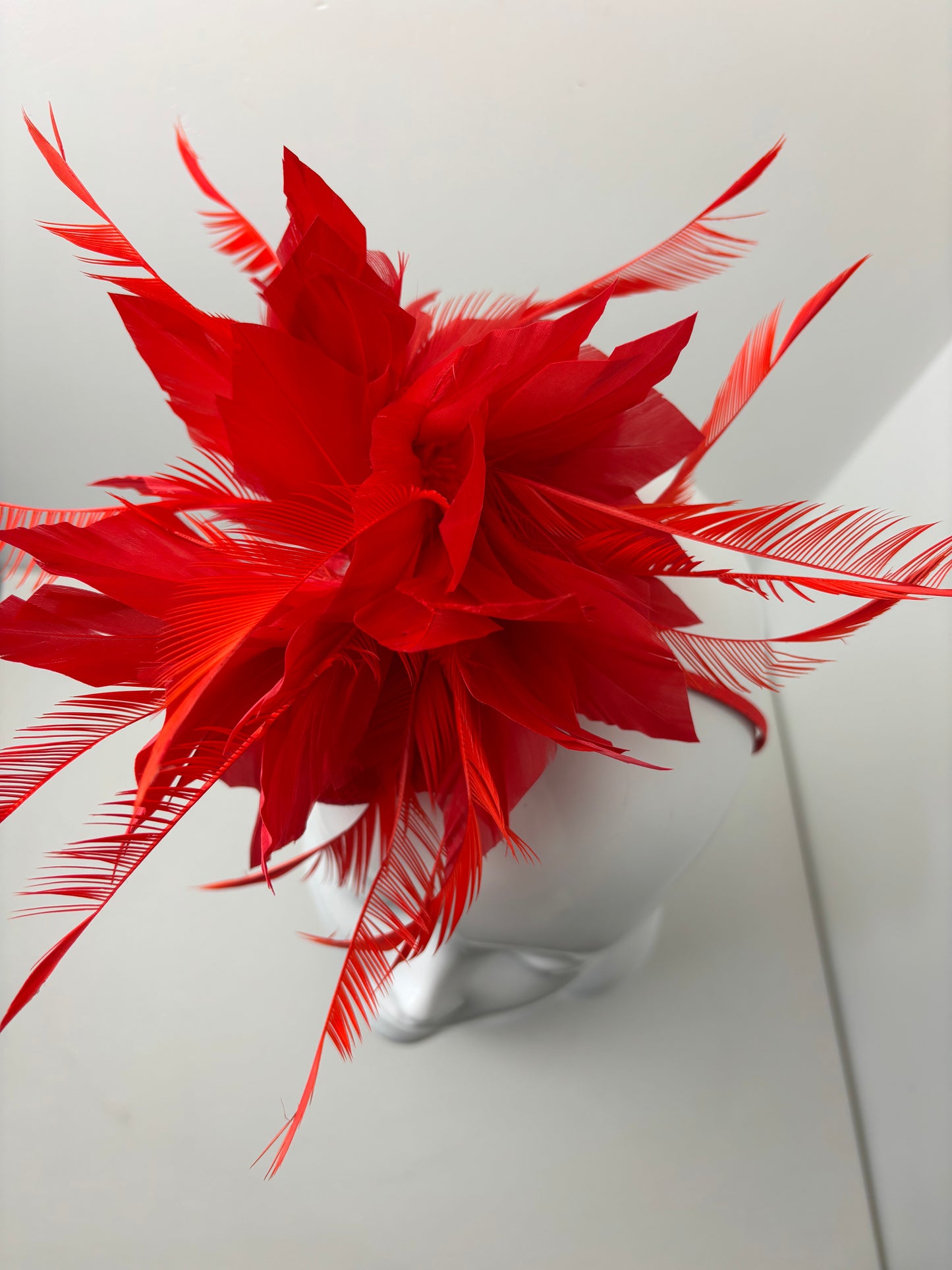Bespoke Red Feather Fascinator