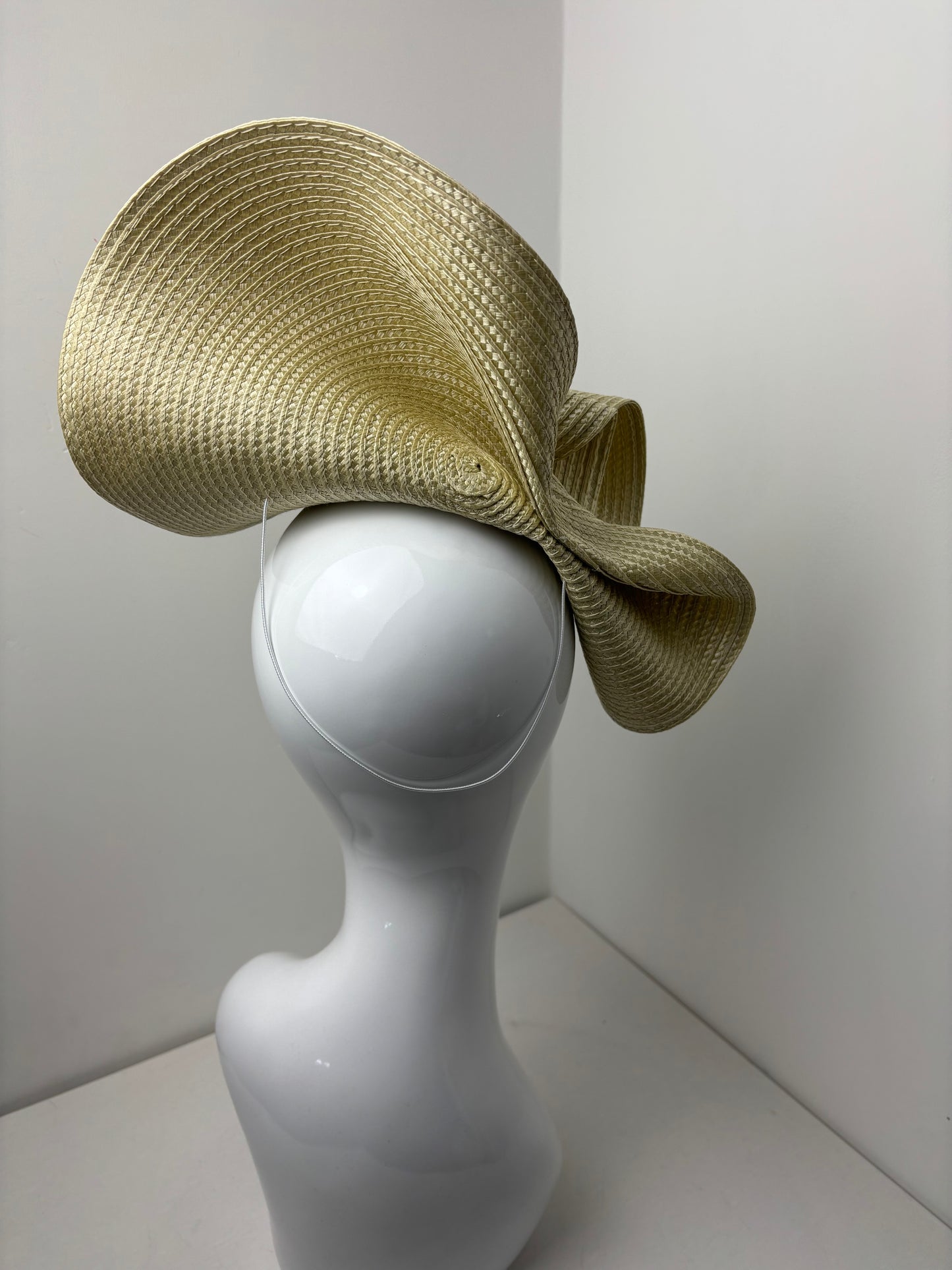 Bespoke One Off Gold Polybraid Fascinator