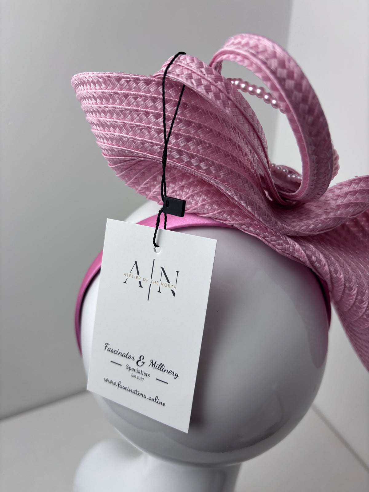Bespoke Pale Pink Pearl Detail Fascinator