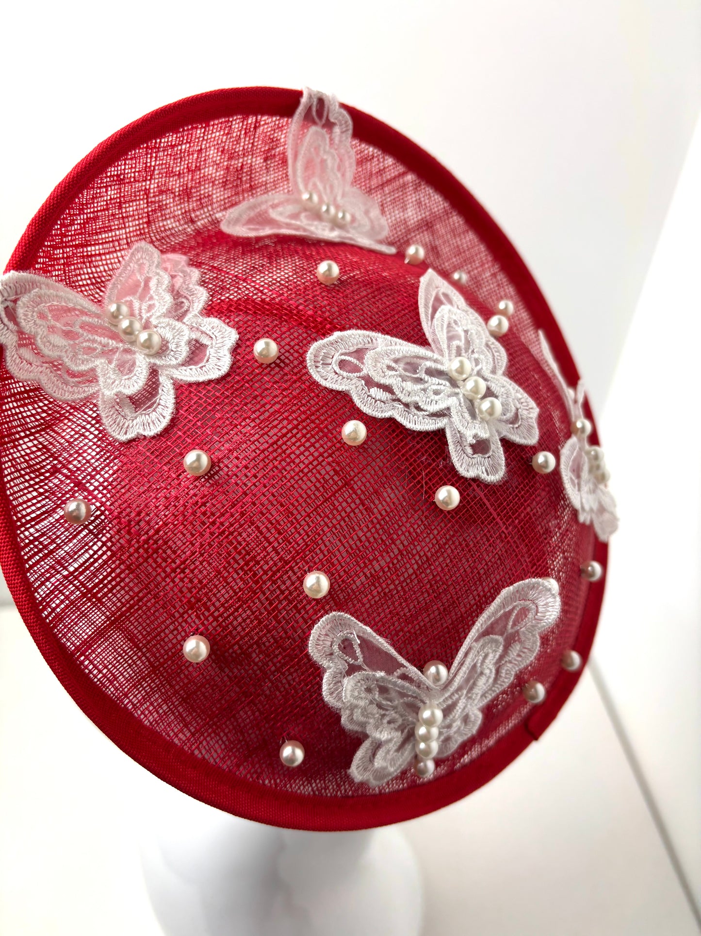 Bespoke Ruby Halo Fascinator