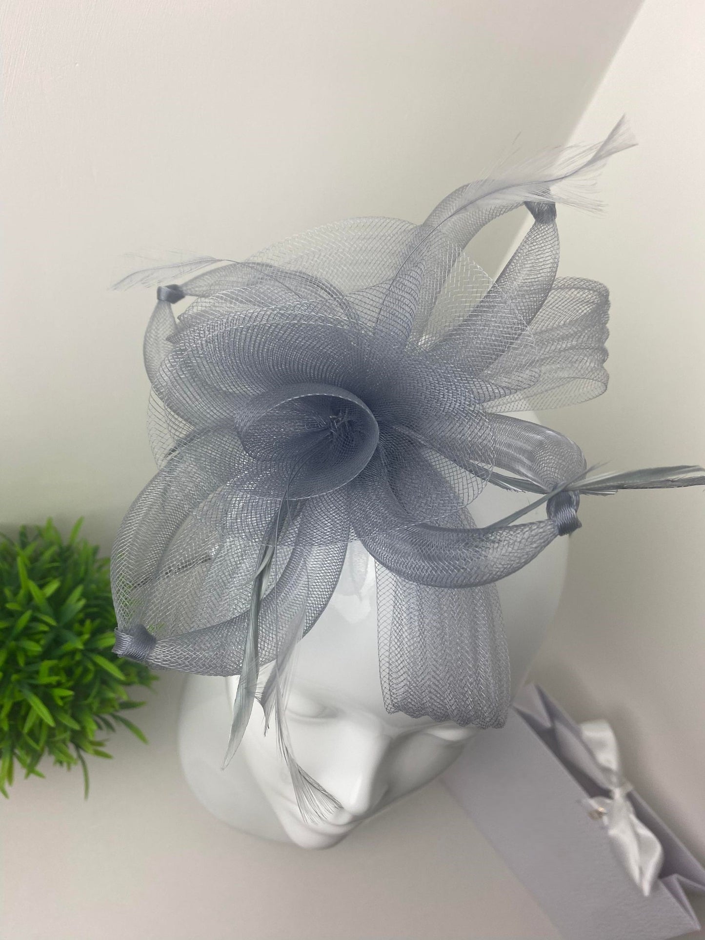 Promise Charcoal Grey Knotted Fascinator