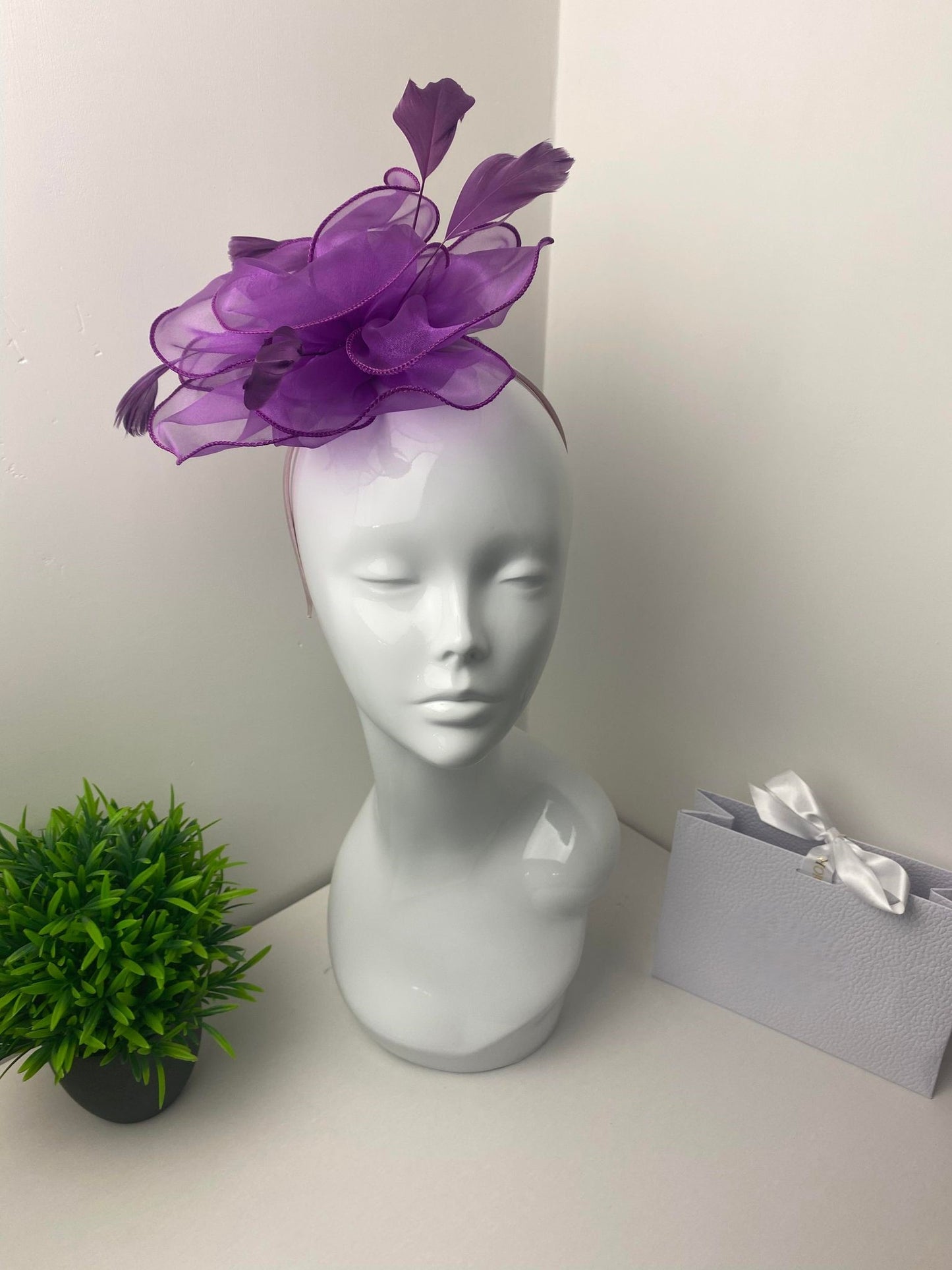 Cadbury Purple Tulle Fascinator