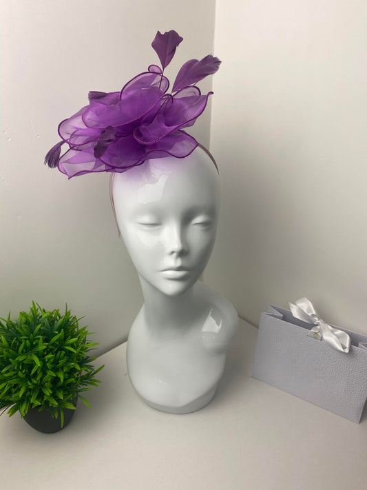 Cadbury Purple Tulle Fascinator