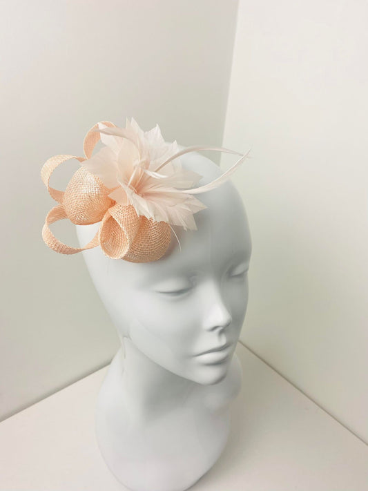 Pale Pink Small Floral Fascinator Clip