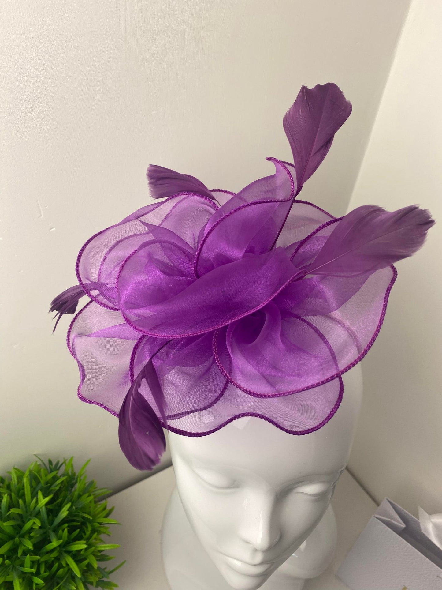 Cadbury Purple Tulle Fascinator