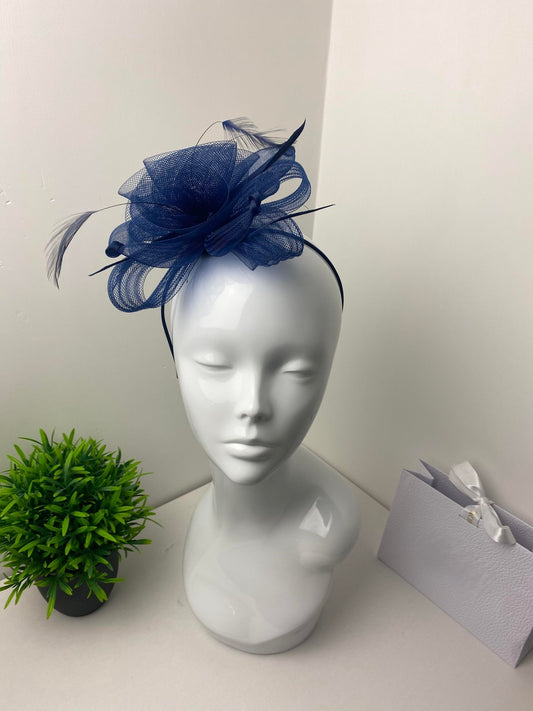 Promise Knotted Navy Blue Fascinator