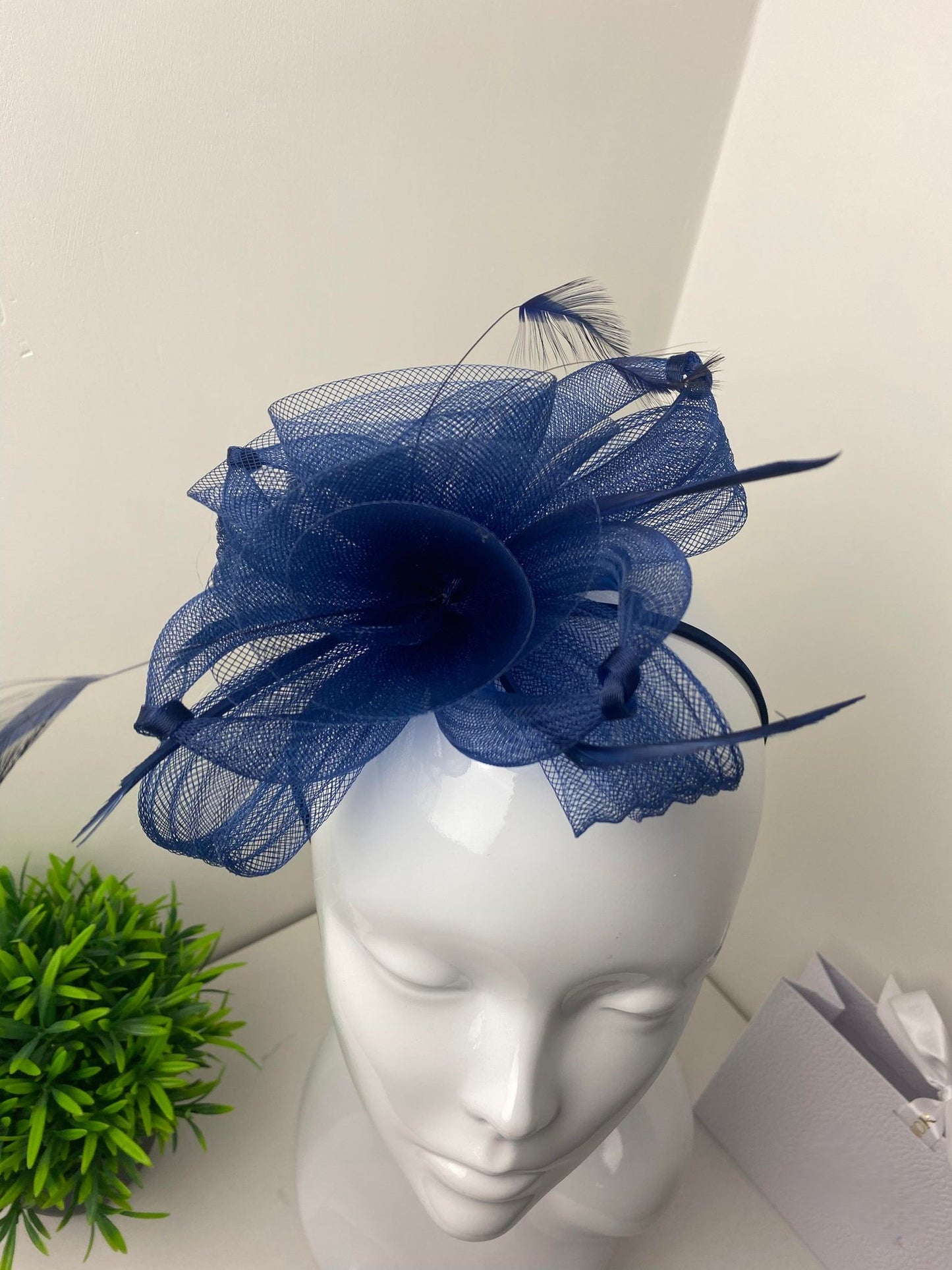 Promise Knotted Navy Blue Fascinator