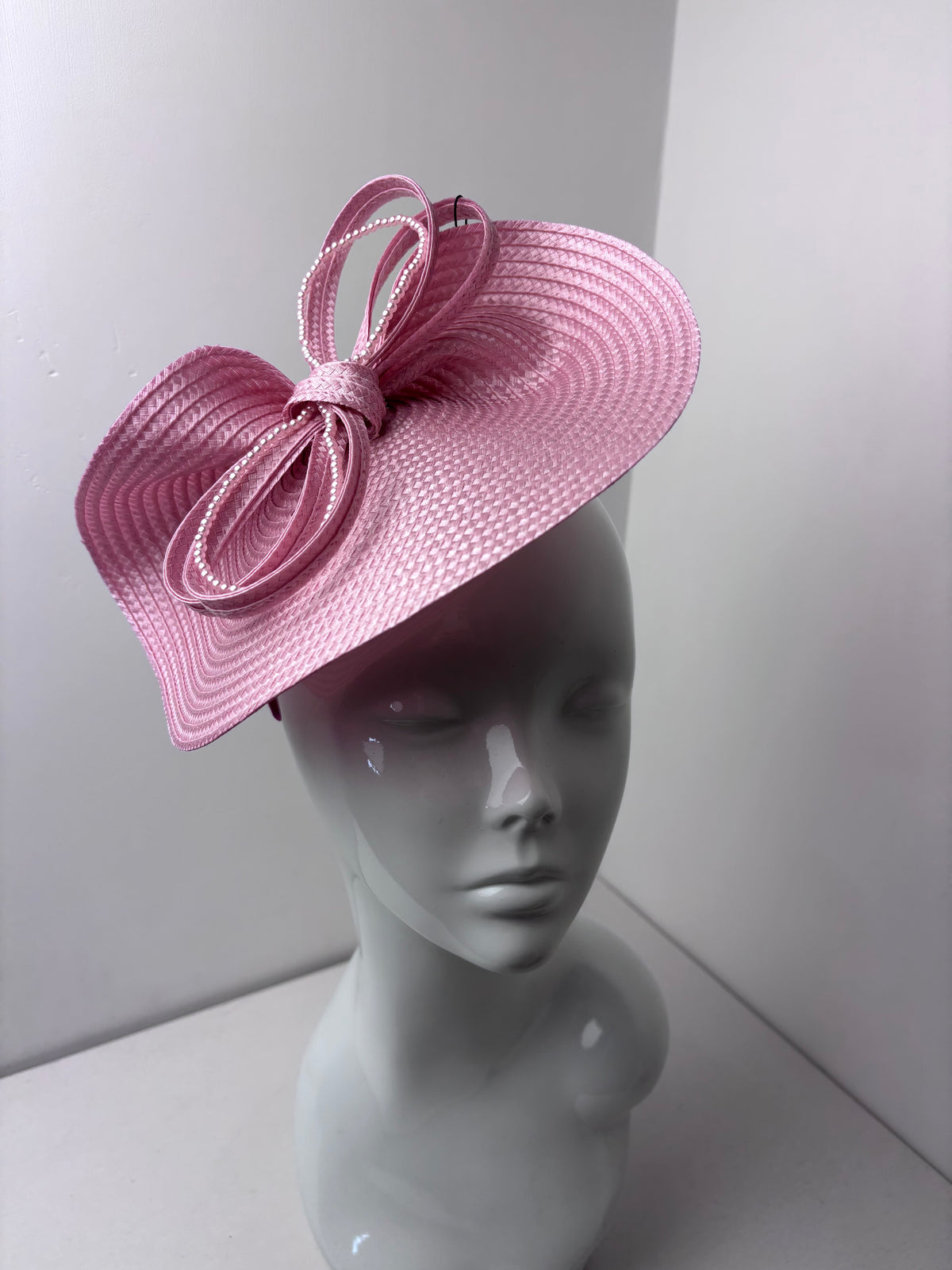 Bespoke Pale Pink Pearl Detail Fascinator