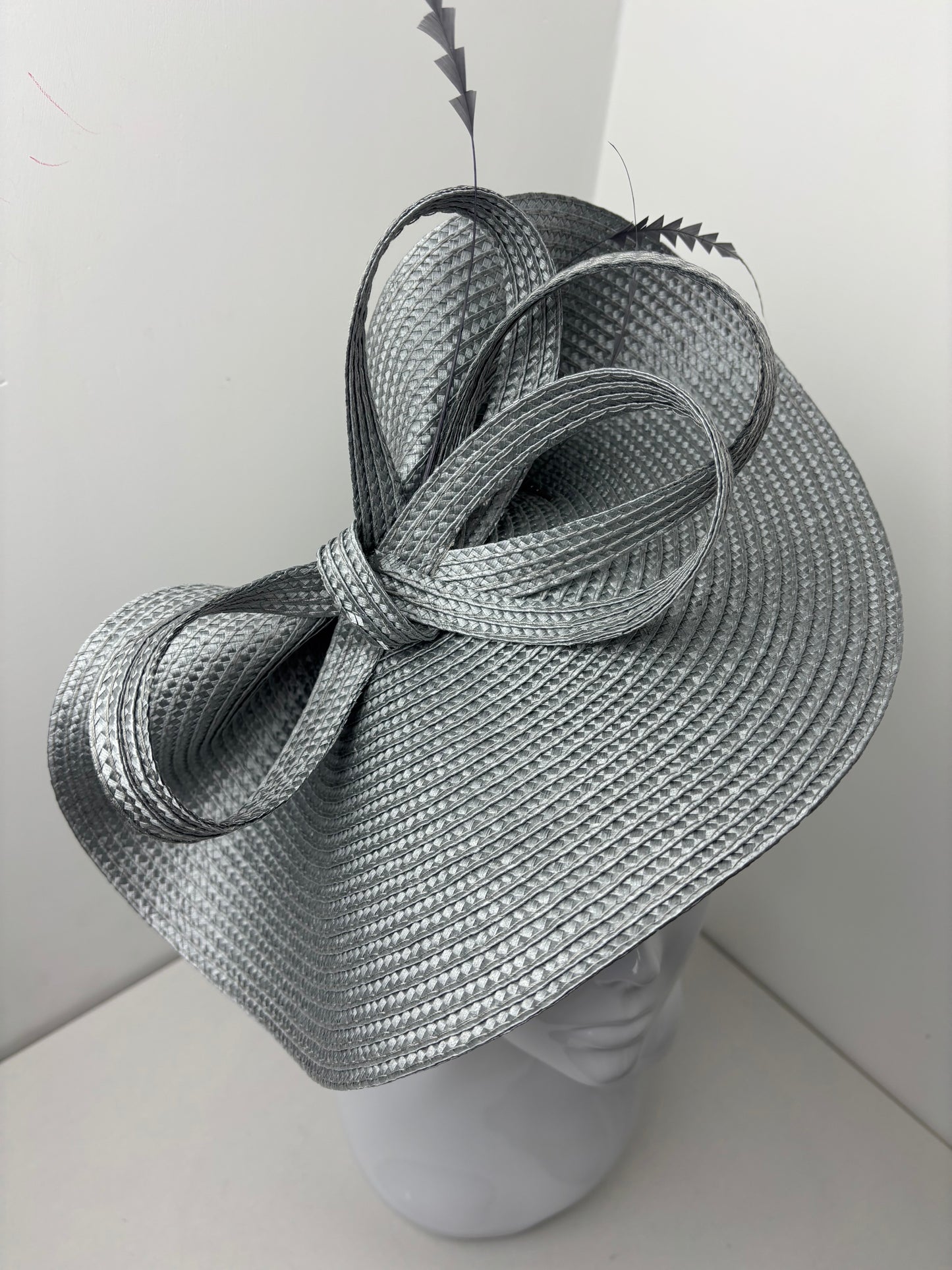 Bespoke Pewter Silver Loop Fascinator