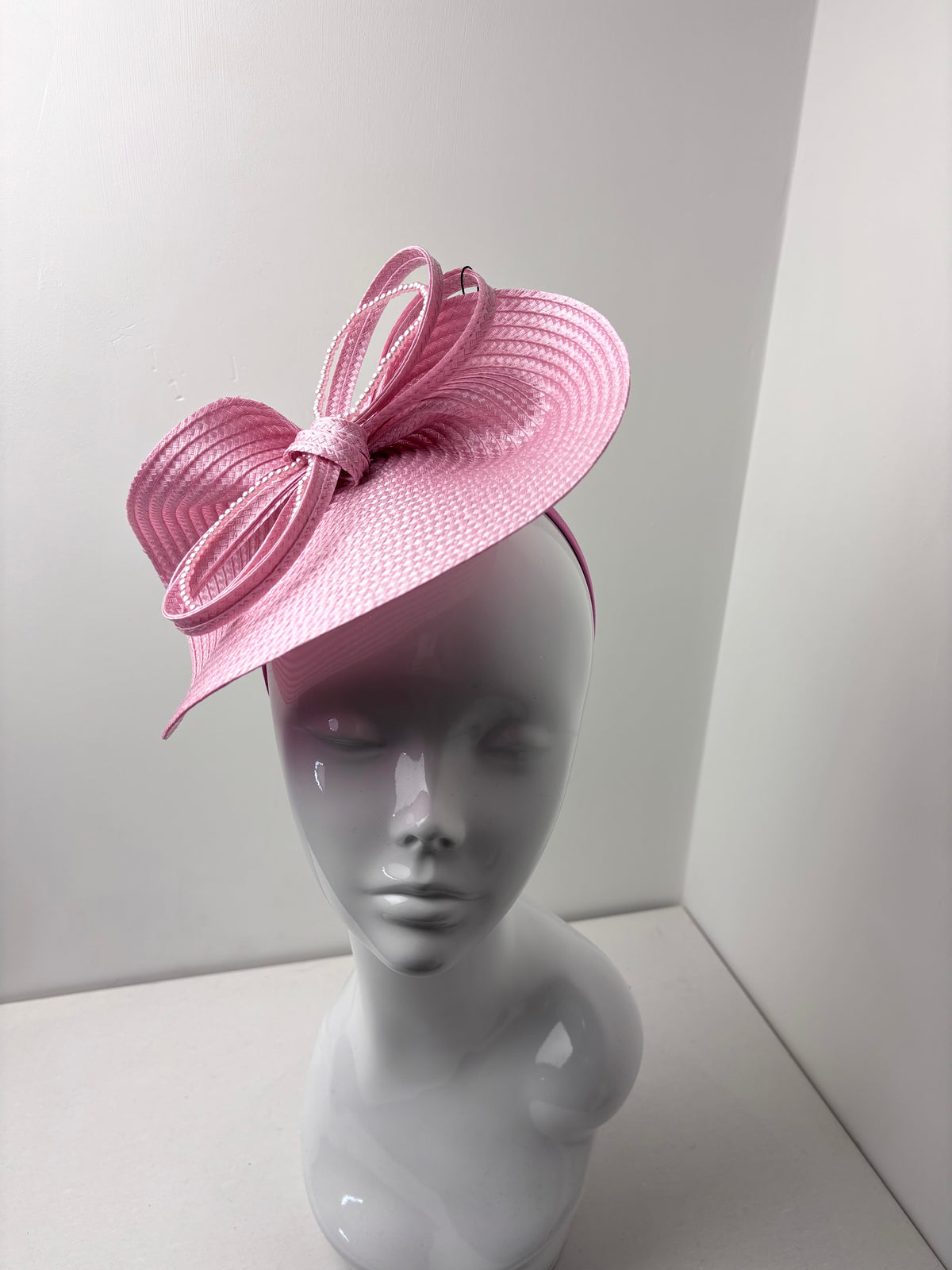 Bespoke Pale Pink Pearl Detail Fascinator