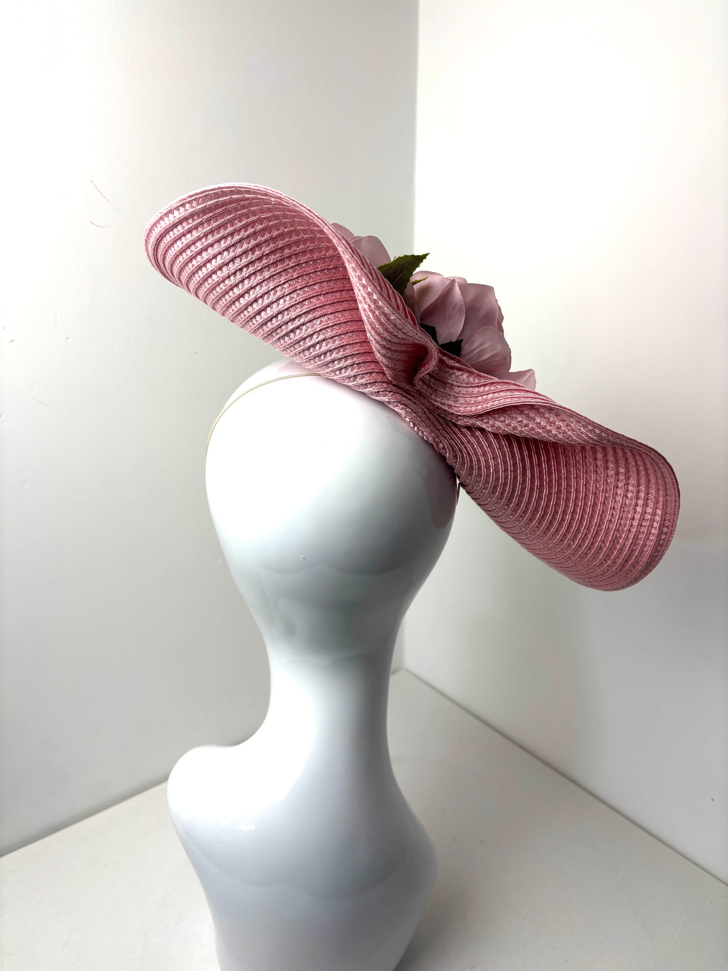 Bespoke Blush Pink Floral Woven Hatinator