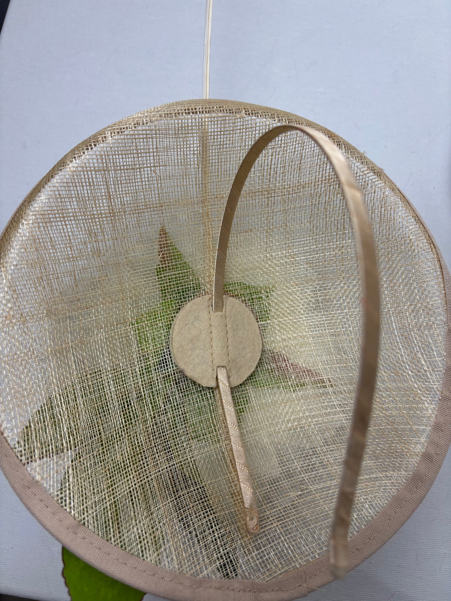 Bespoke Peony Gold and Cream Fascinator