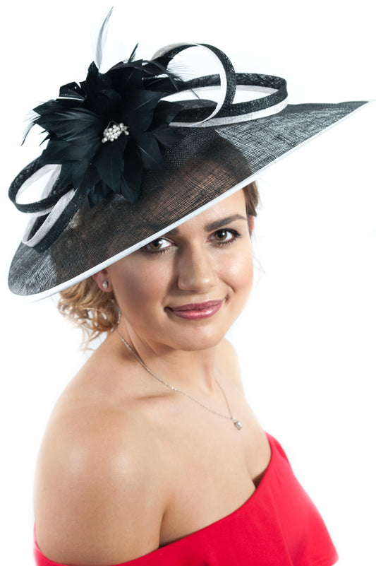 Oversized Large Black and White Hatinator