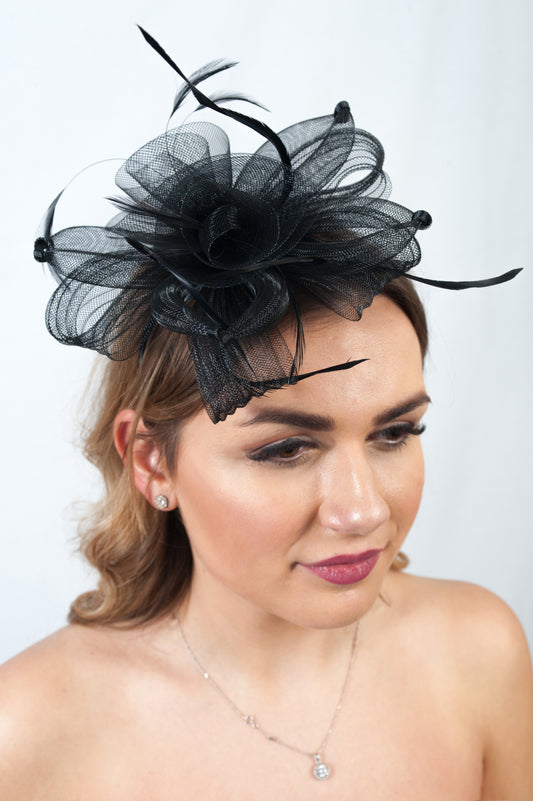 Promise Knotted Black Fascinator