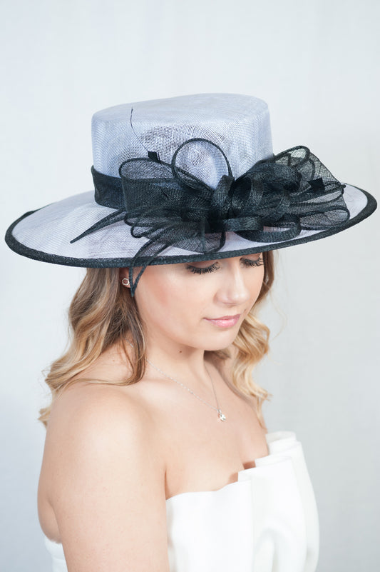 Macy Oversize Powder Blue Occasion Hat