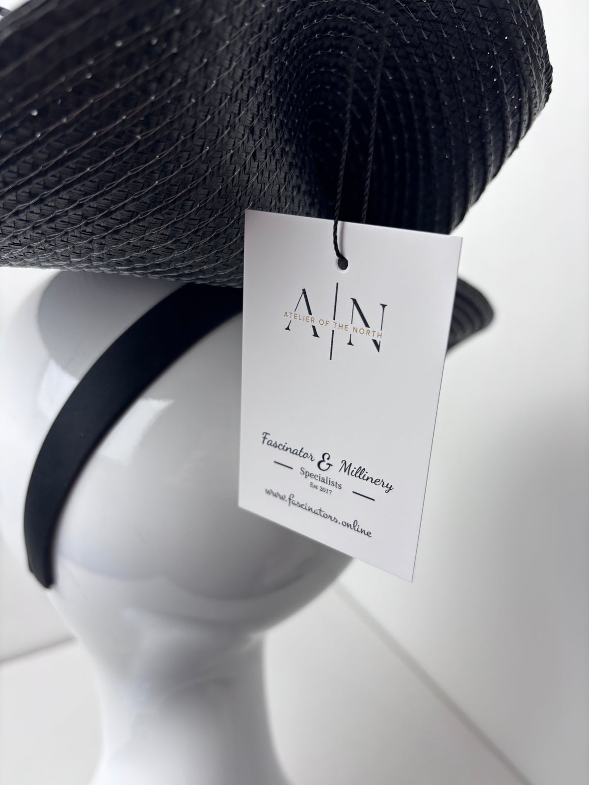 Bespoke Black & Plum Sculptural Fascinator
