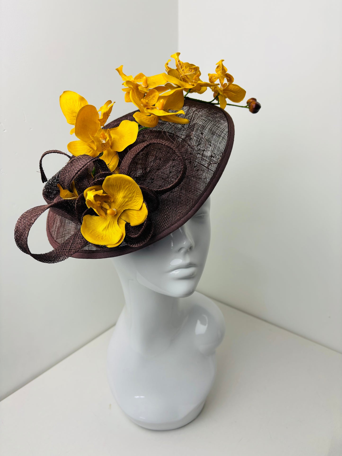 Bespoke Mustard Vintage Orchid Disc Hatinator