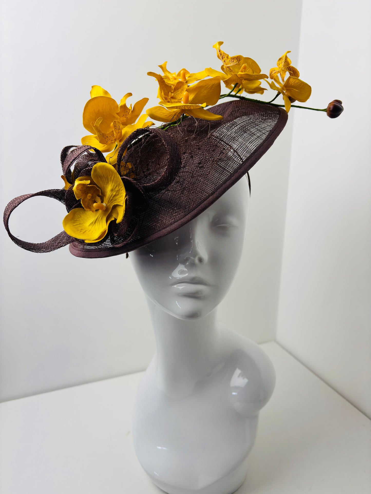 Bespoke Mustard Vintage Orchid Disc Hatinator