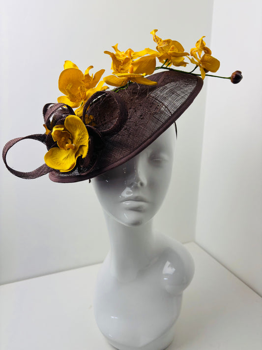 Bespoke Mustard Vintage Orchid Disc Hatinator