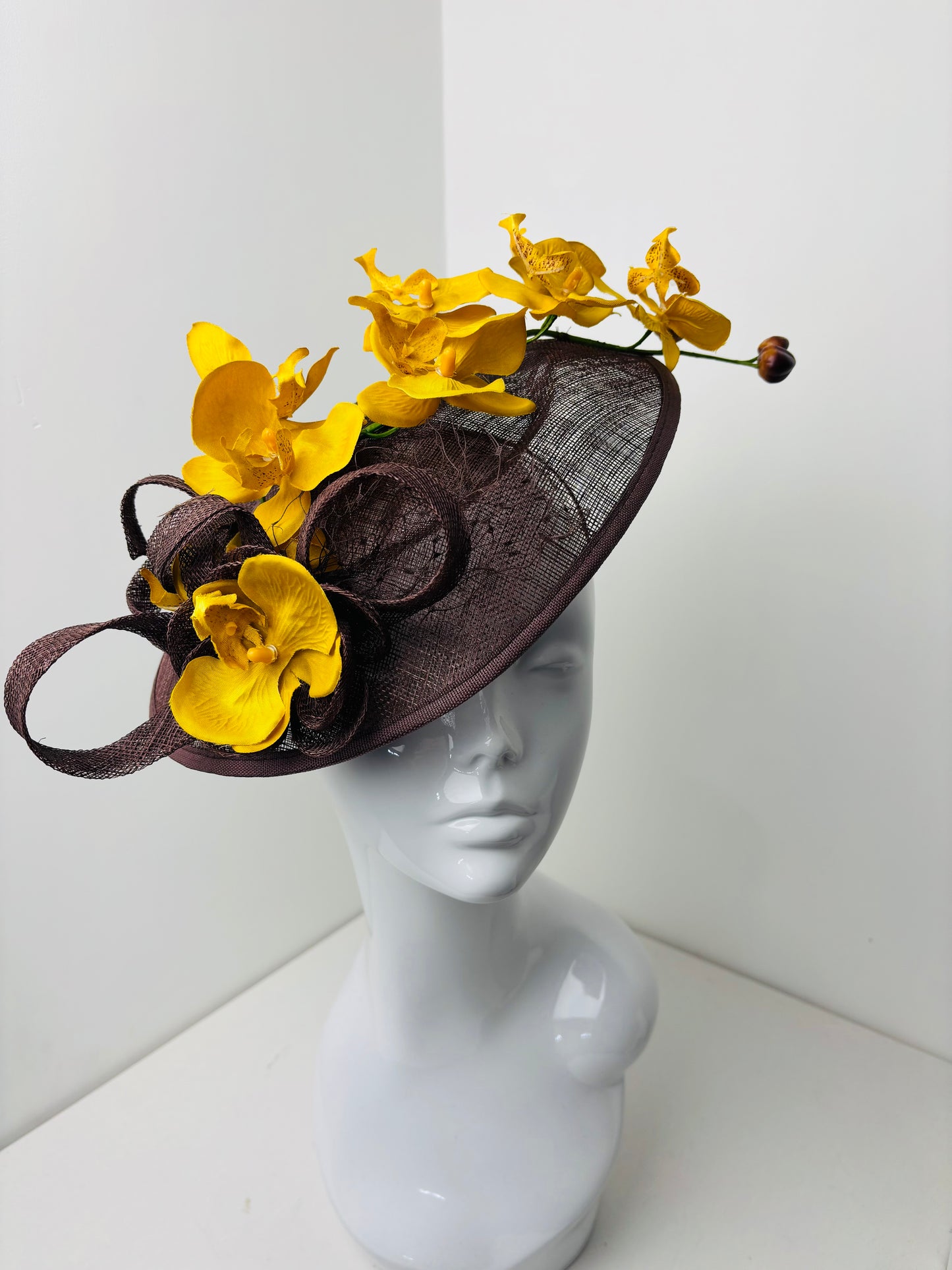 Bespoke Mustard Vintage Orchid Disc Hatinator