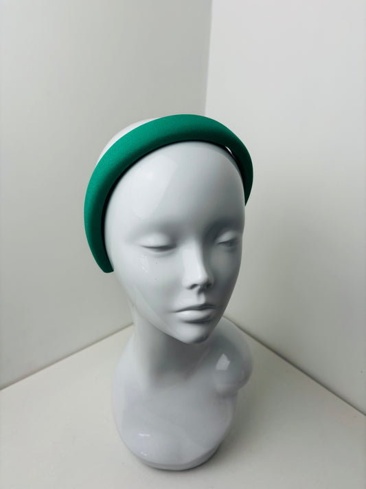 Handmade Emerald Green Padded Halo Hair Band