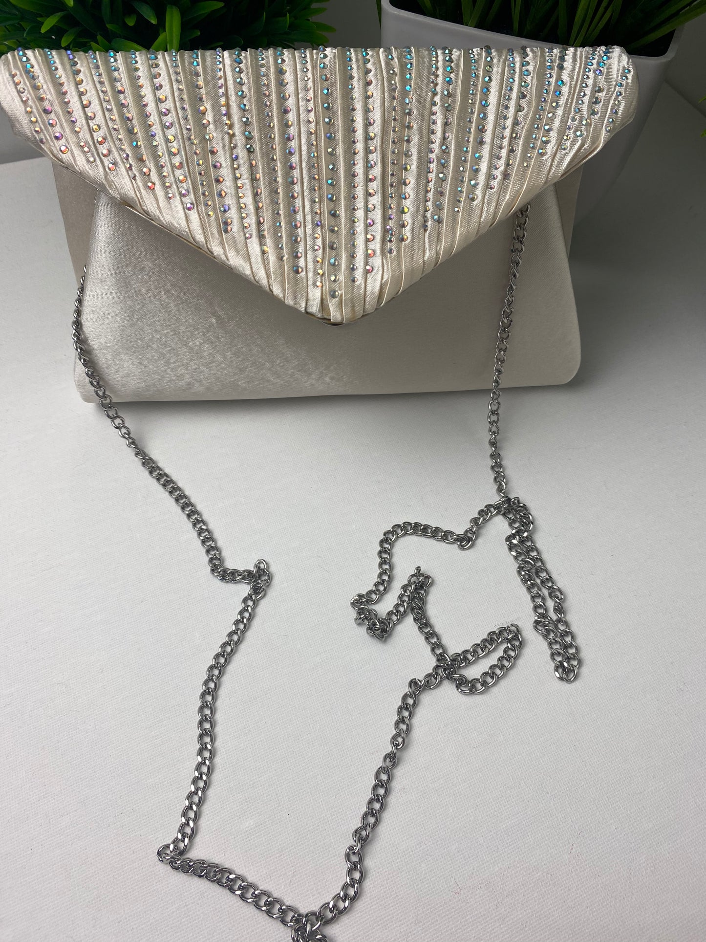Champagne Diamante Occasion Clutch Bag