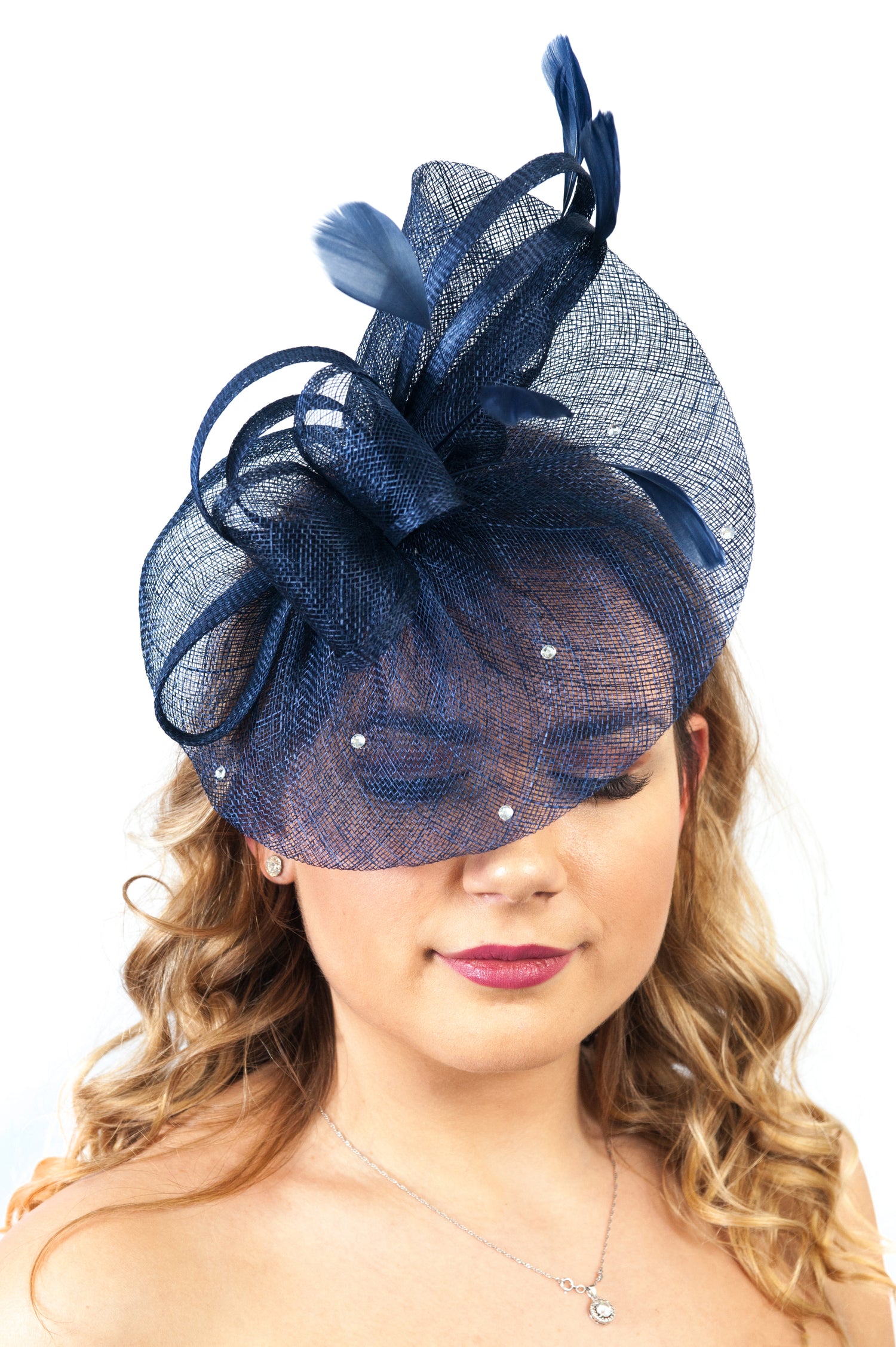 Navy Fascinators