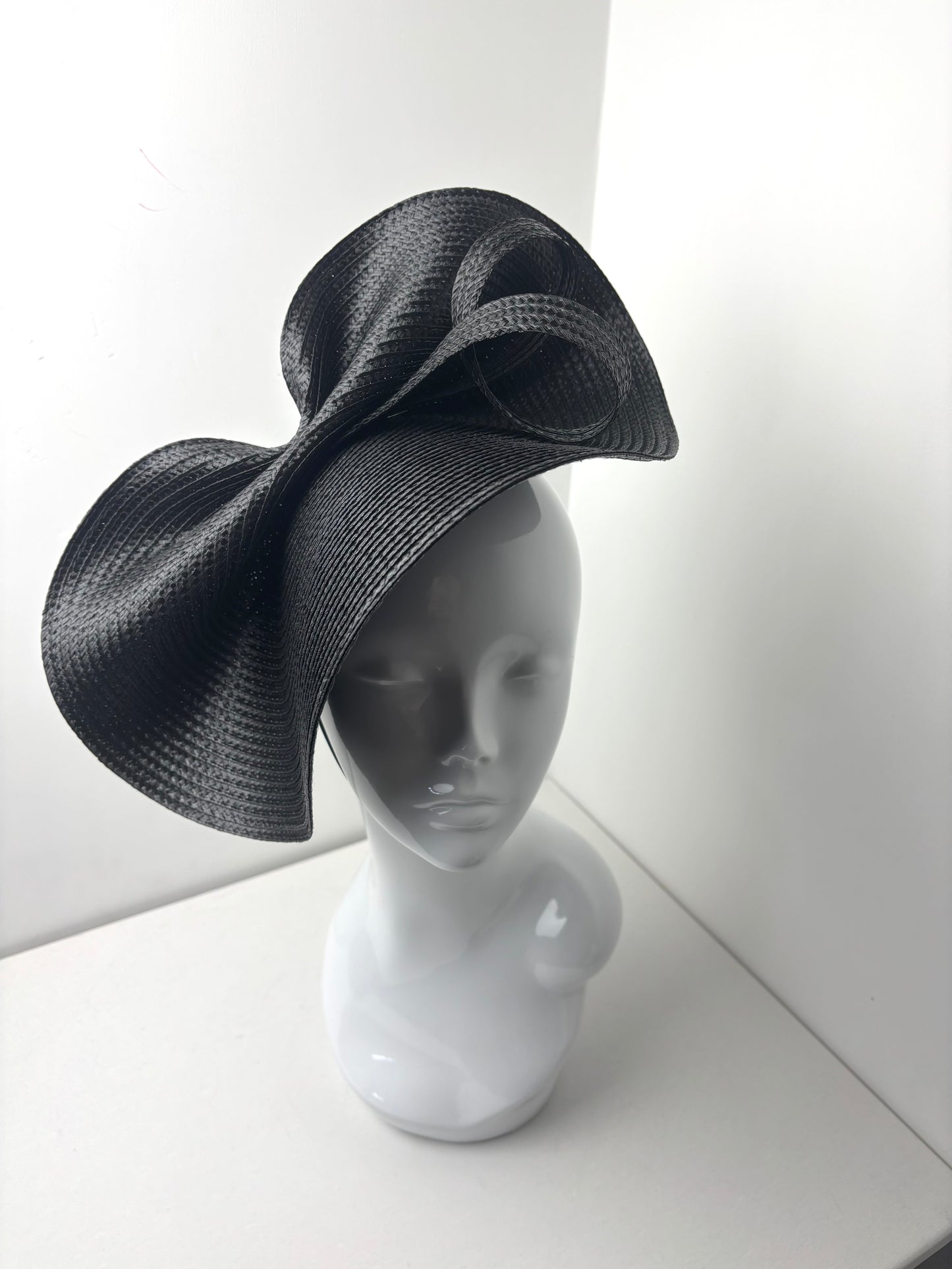 Bespoke Black Woven Statement Fascinator