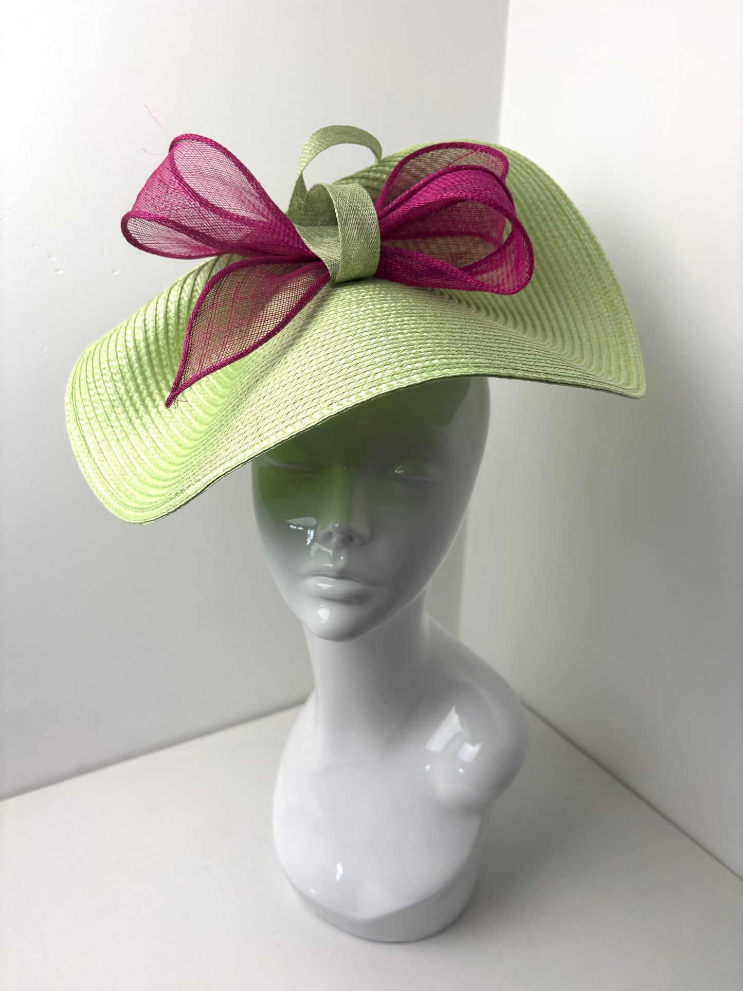 Bespoke Lime & Fuchsia Pink Woven Hatinator