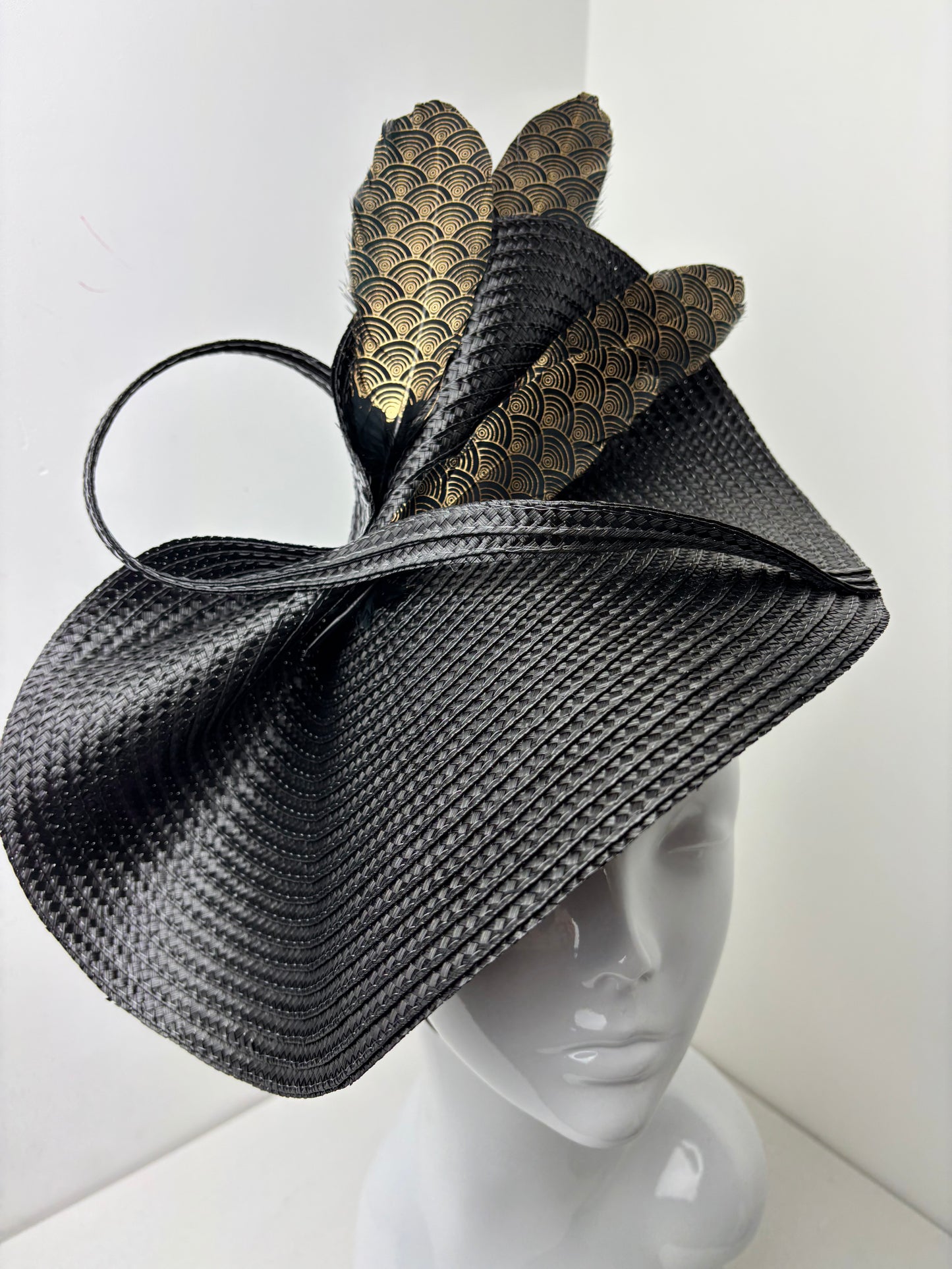 Bespoke Black and Gold Woven Hatinator
