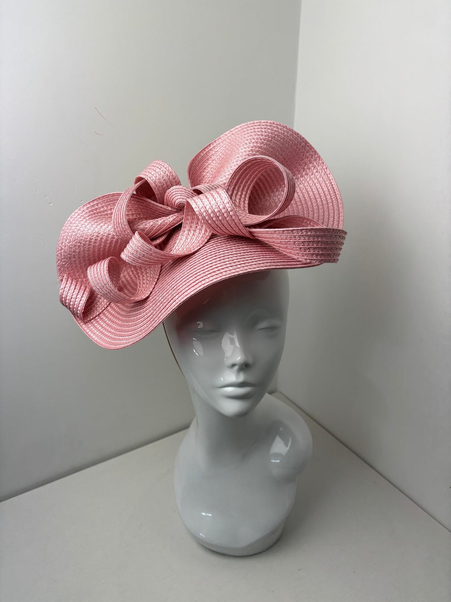 Bespoke Pink Woven Loop Fascinator