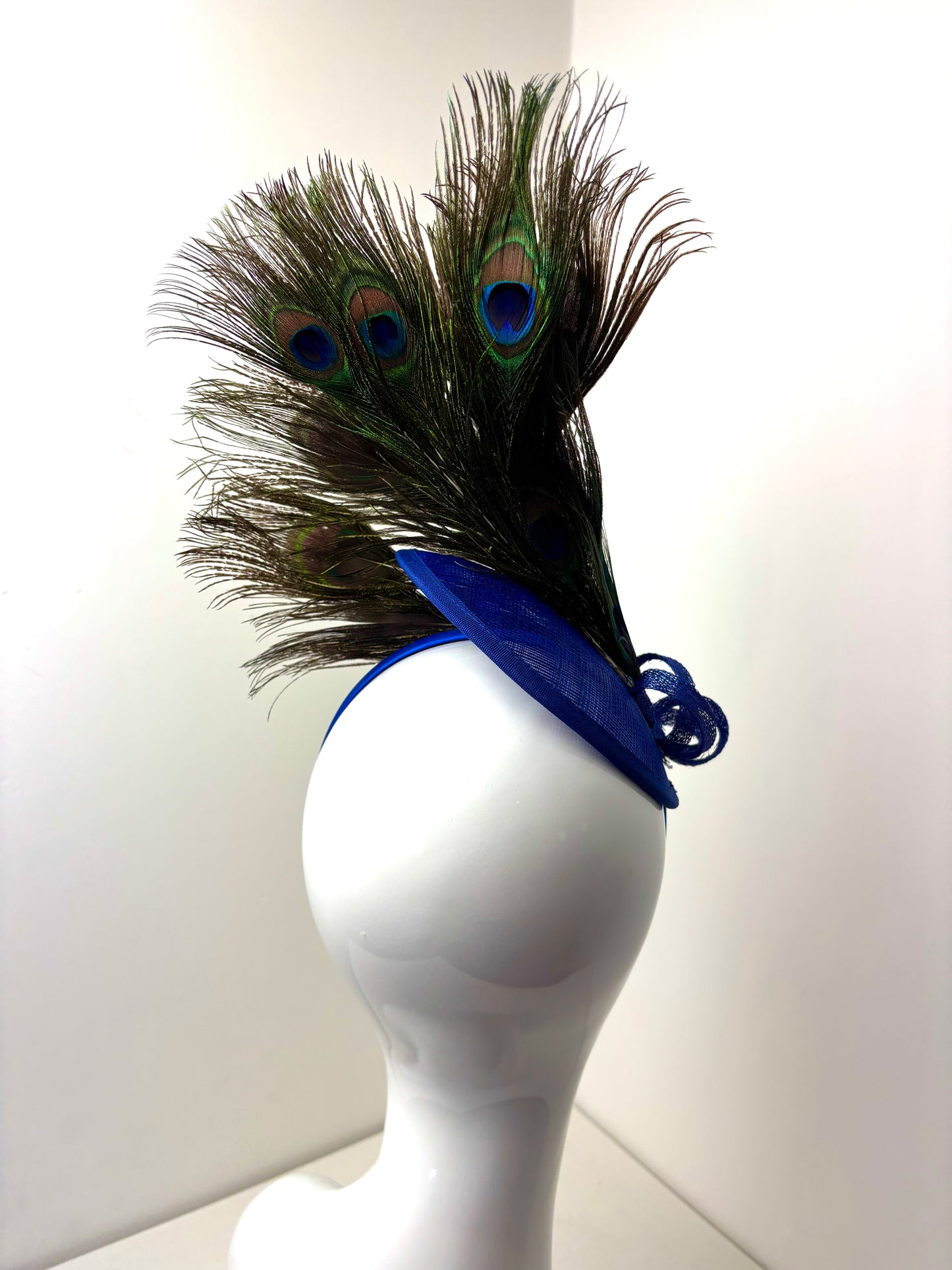 Bespoke Midnight Peacock Fascinator