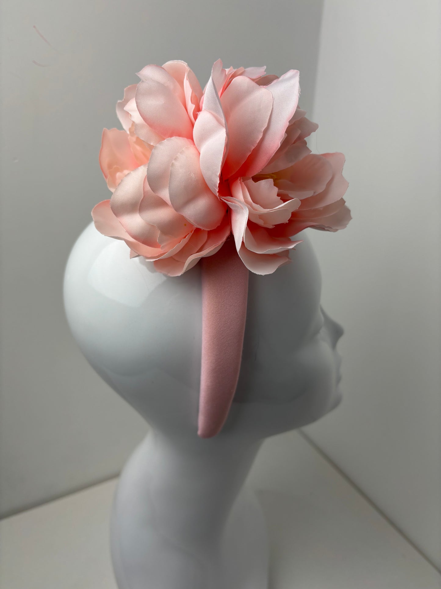 Bespoke Pink Peony Padded Halo Fascinator