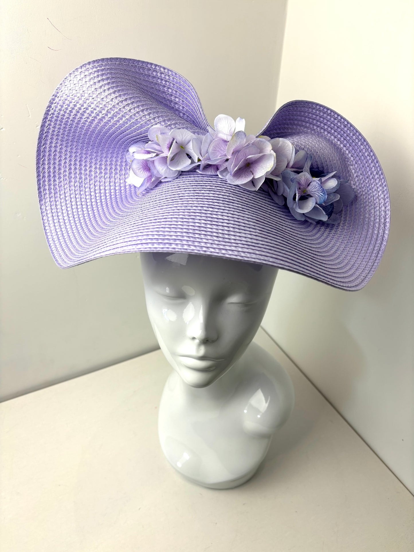 Bespoke Lilac Floral Sculpted Fascinator