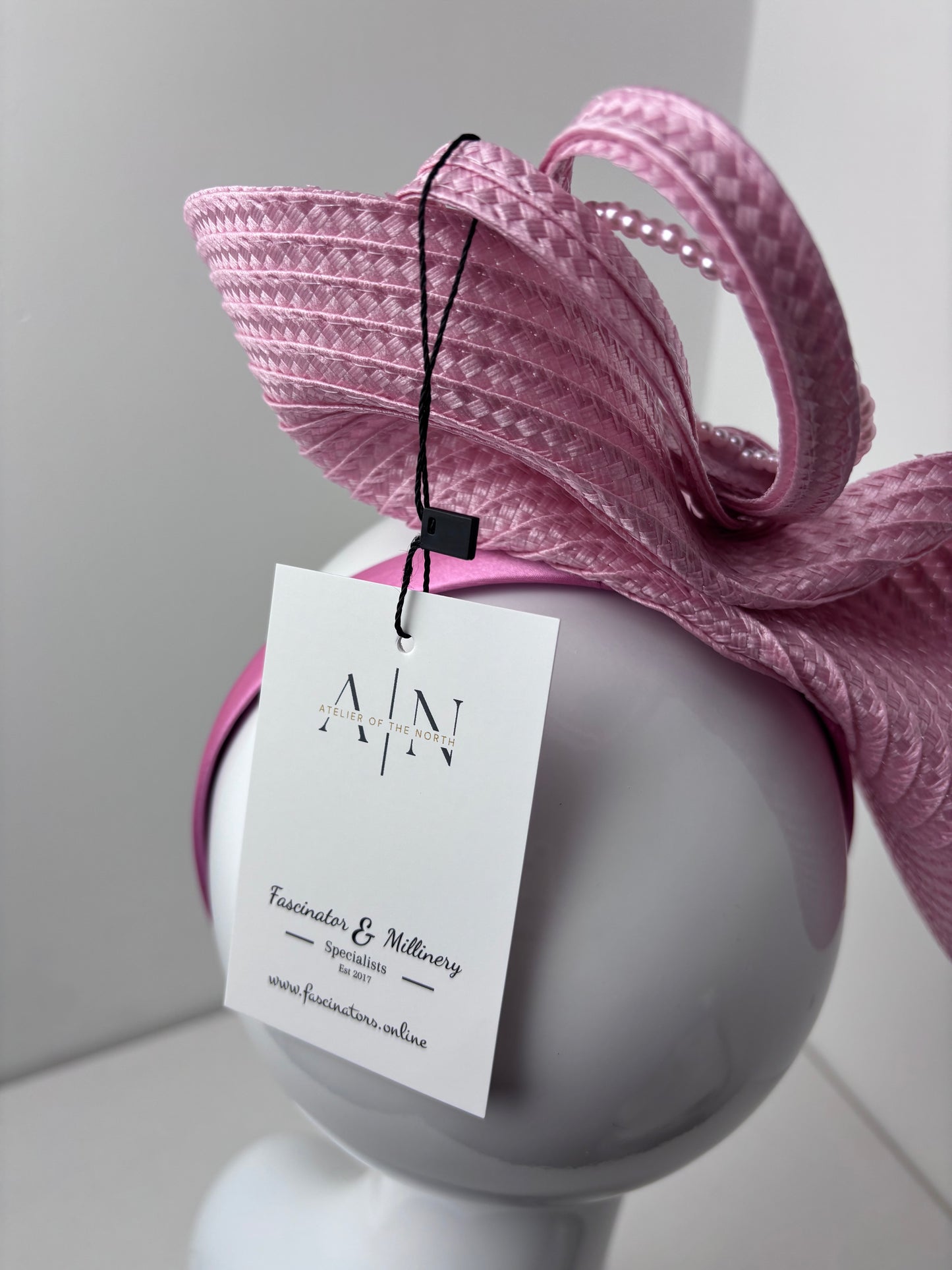 Bespoke Pale Pink Pearl Detail Fascinator