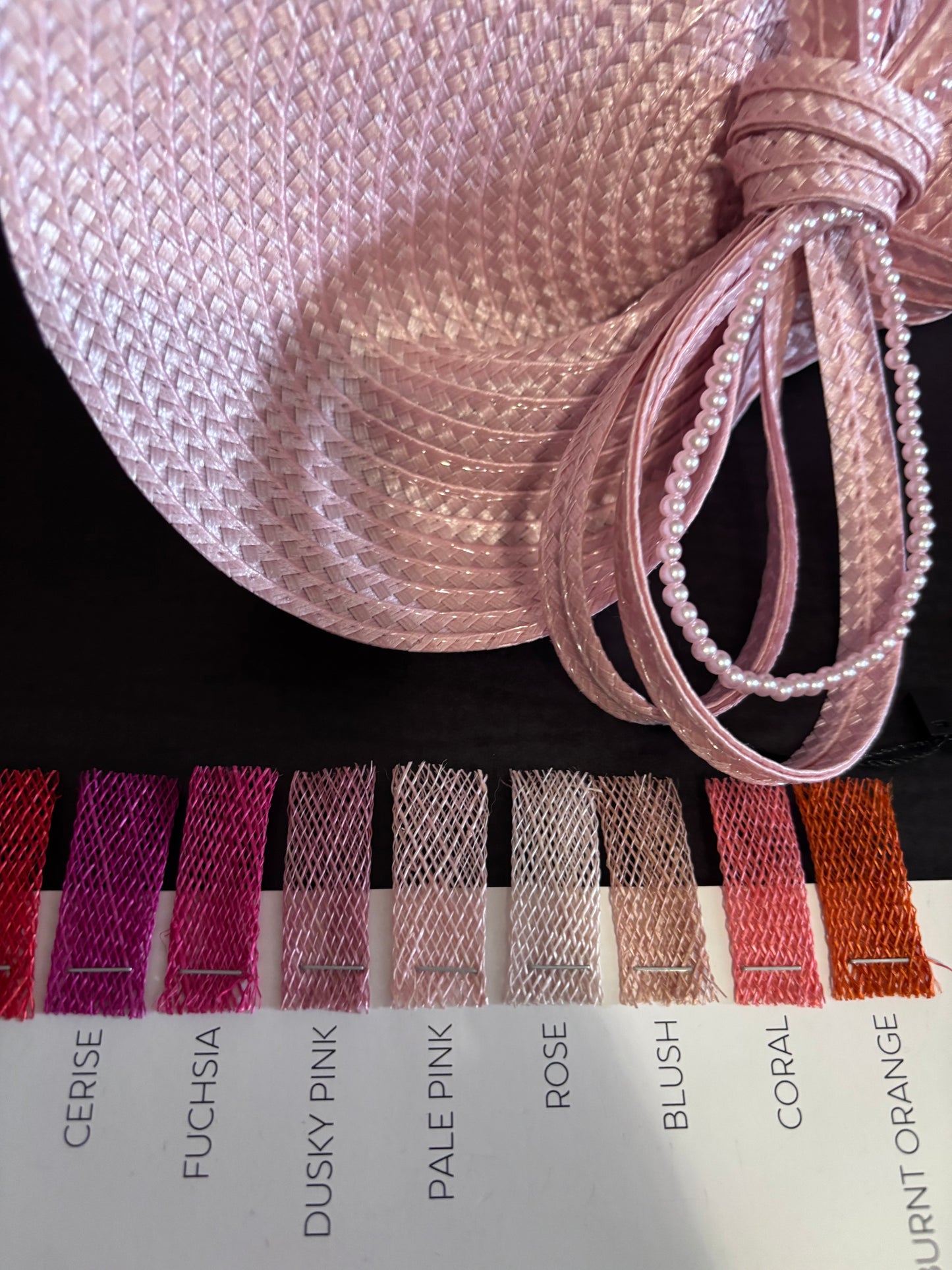 Bespoke Pale Pink Pearl Detail Fascinator