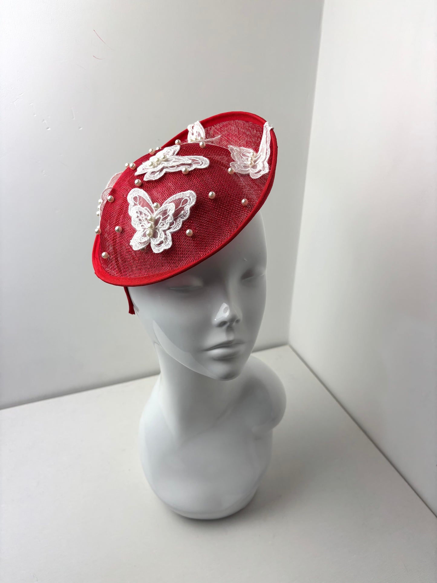 Bespoke Ruby Halo Fascinator