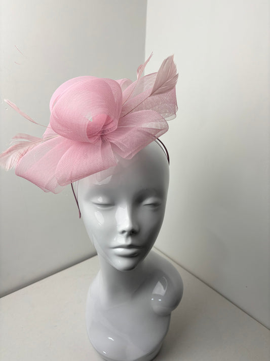 Blush Pink Loop Fascinator