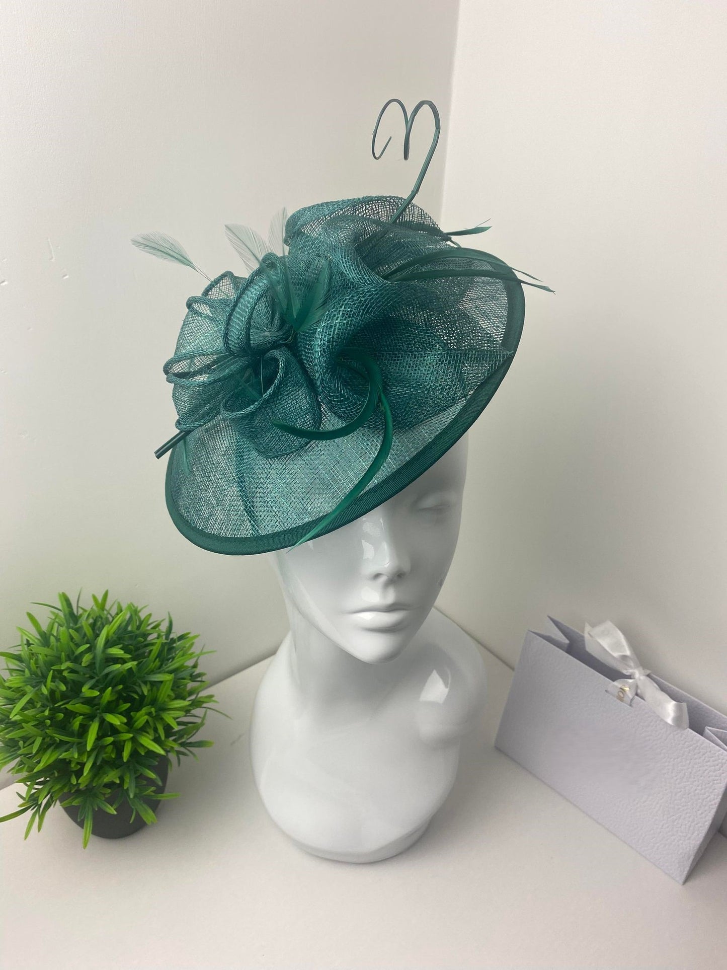 The Lily Forest Green Sinamay Fascinator