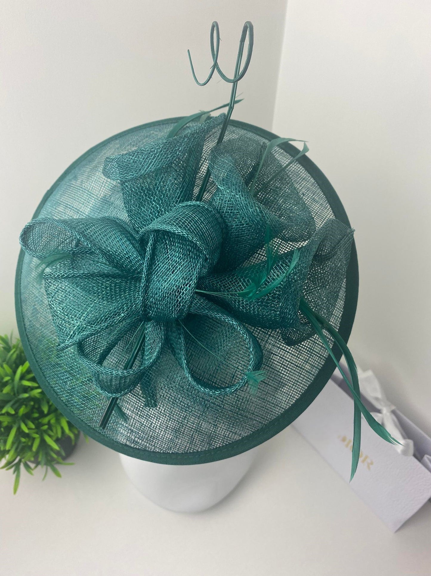 The Lily Forest Green Sinamay Fascinator