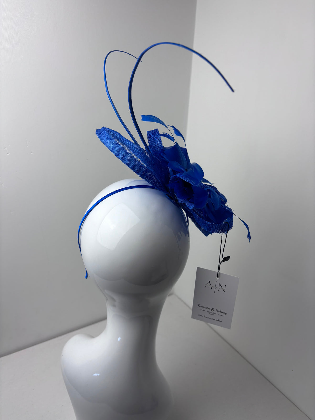 Floral Antara Bloom Bright Blue Fascinator