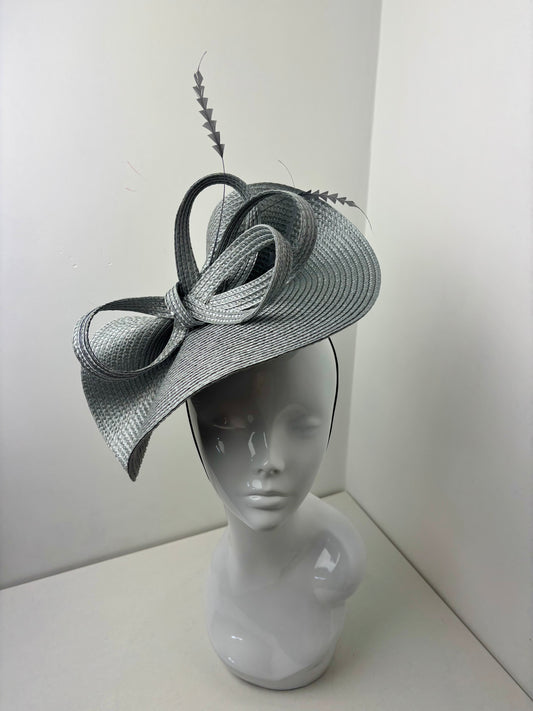Bespoke Pewter Silver Loop Fascinator