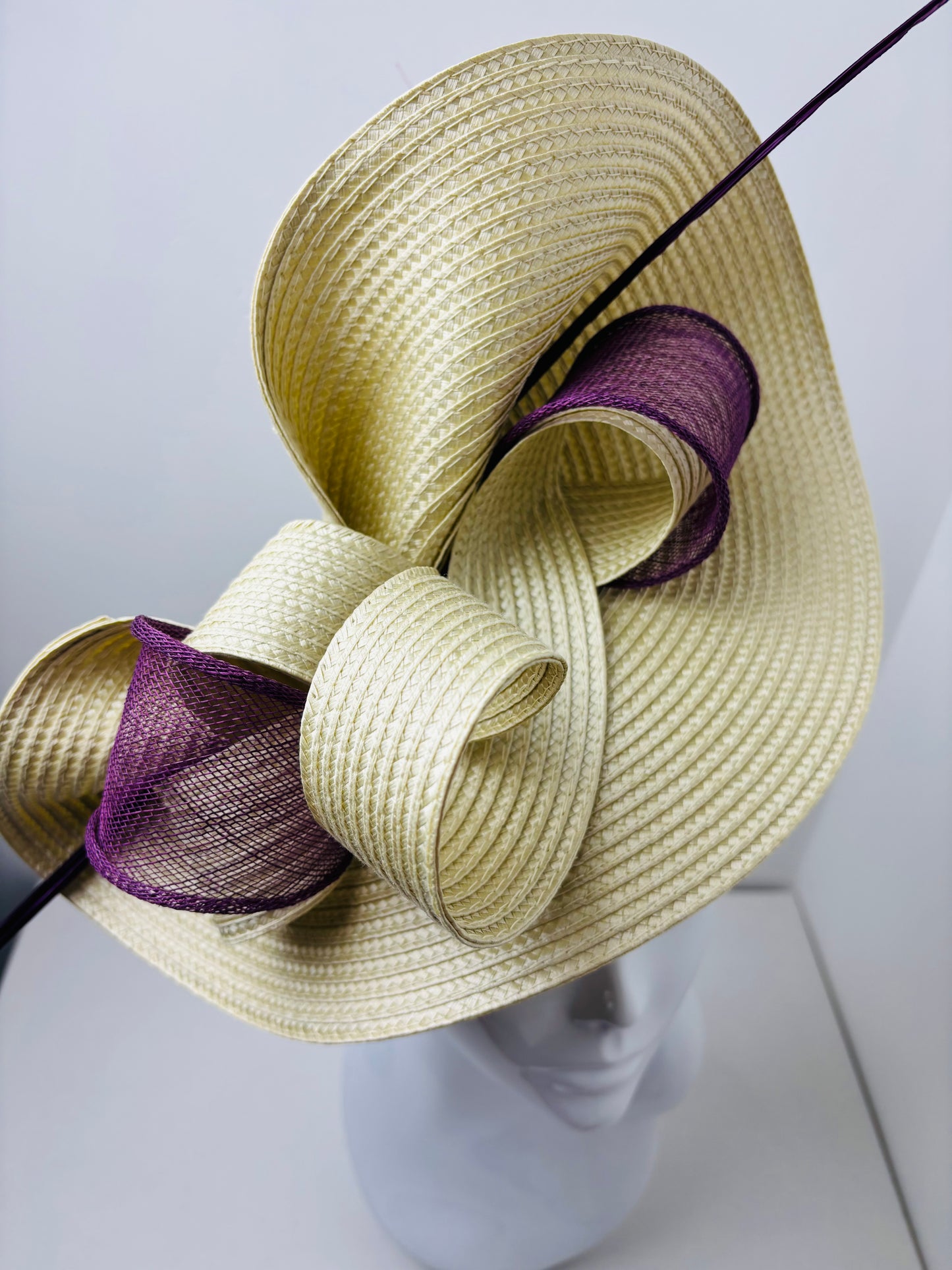 Bespoke Pale Gold & Plum Poly Braid Hatinator