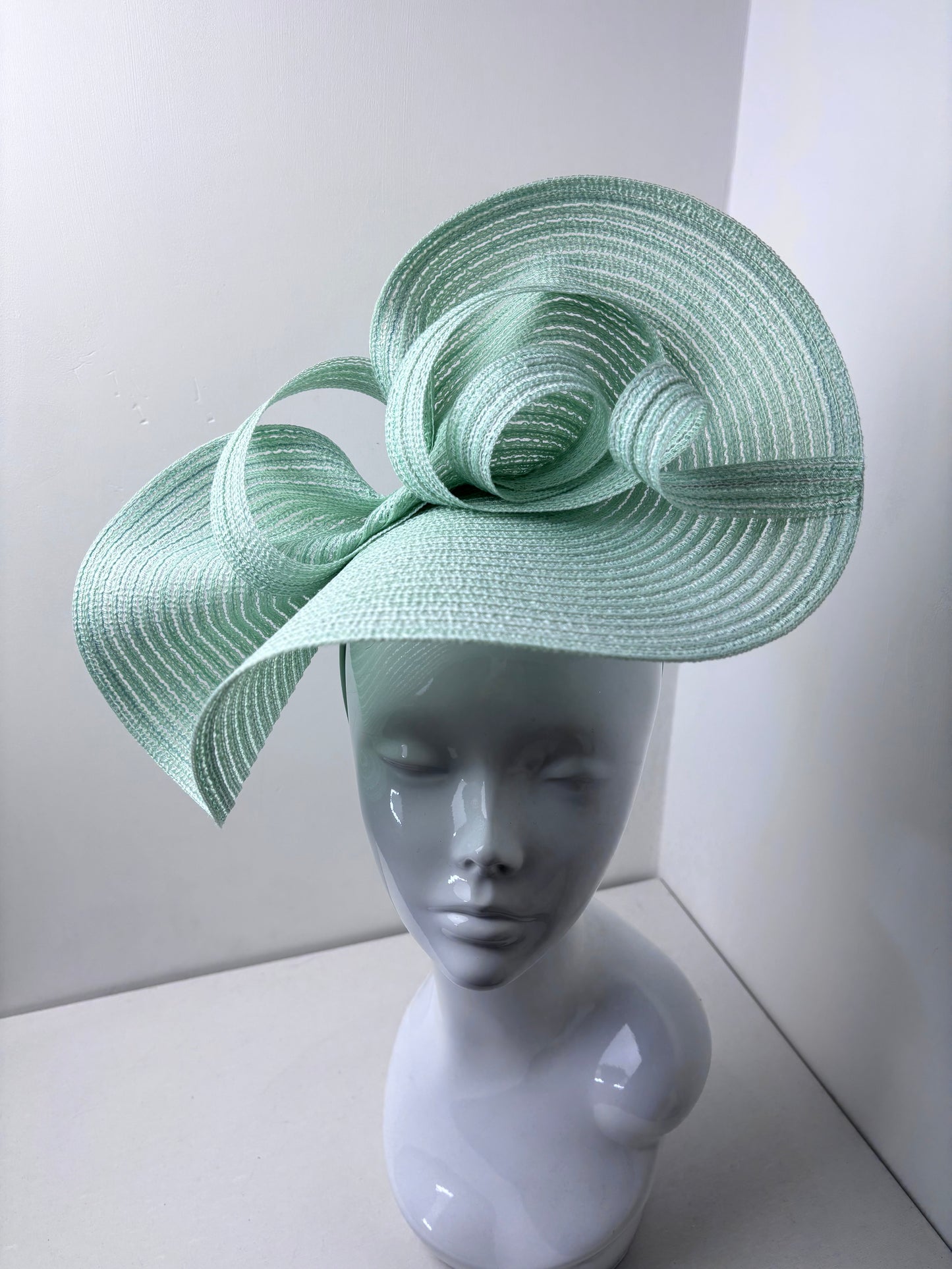 The Lindisfarne Mint Green Sculptural Headpiece