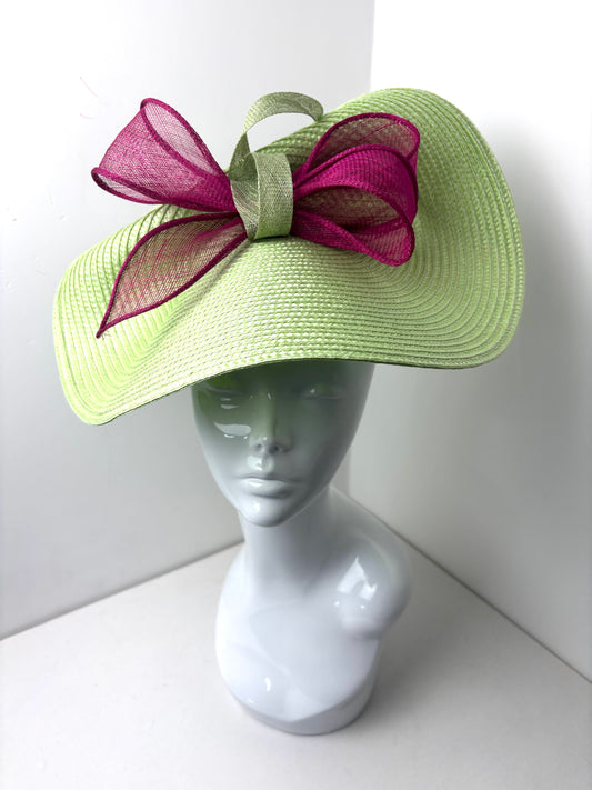 Bespoke Lime & Fuchsia Pink Woven Hatinator