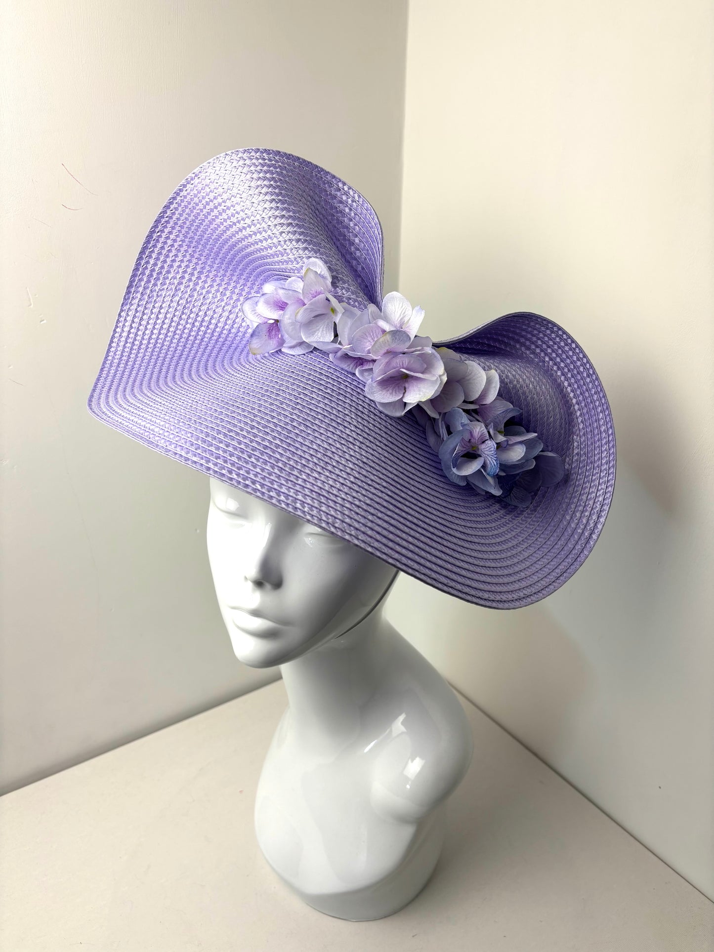 Bespoke Lilac Floral Sculpted Fascinator