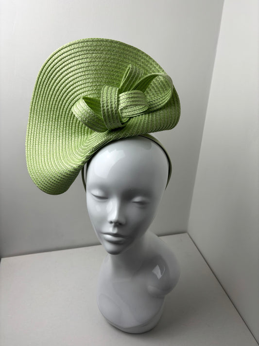Bespoke Apple Green Statement Fascinator