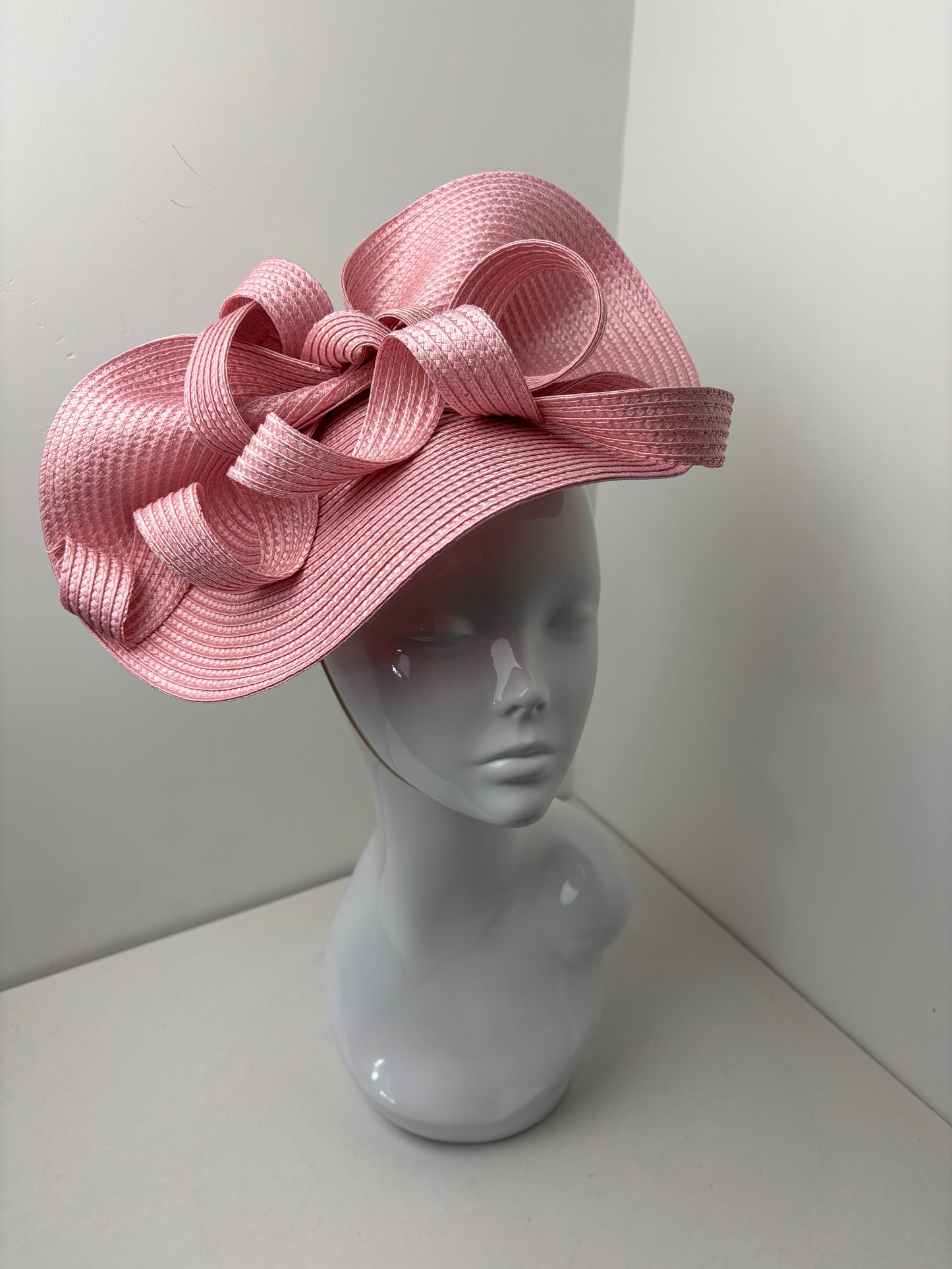 Bespoke Pink Woven Loop Fascinator