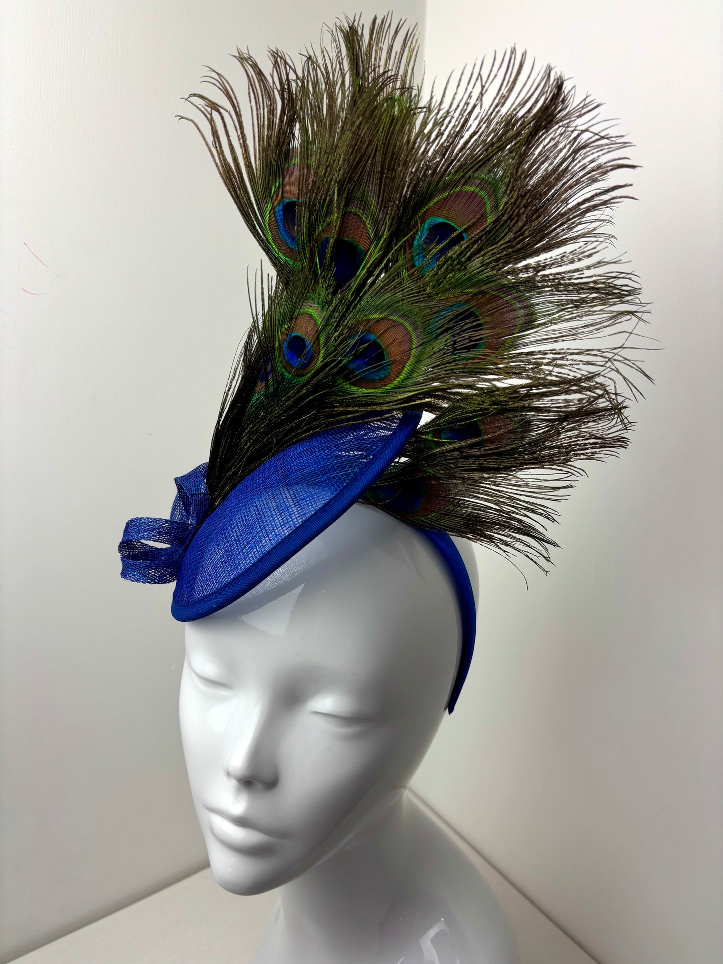 Bespoke Midnight Peacock Fascinator